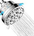 FS801 Filtered Shower head for Hard Water, Water Softener Showerhead with Shower Filter, High Pressure, Improves Skin & Hair, Chrome Finish