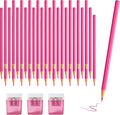 36 Piece Pink Colored Pencils Set with Sharpener, Pre-Sharpened Professional Wooden Art Pencils for Artists Drawing and Sketching, Premium Colored Tone Supplies Delivering Detailed Painting(Pink)