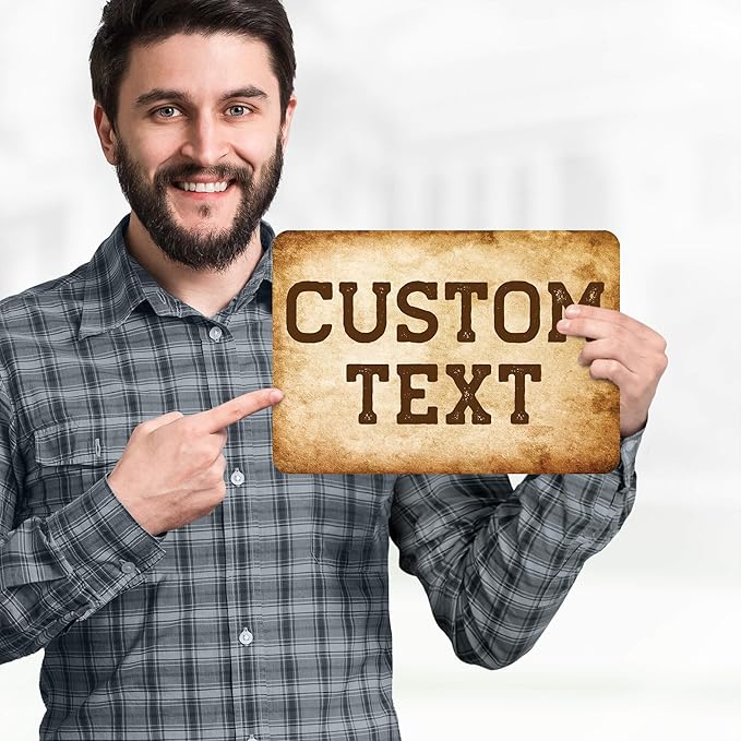 Custom Sign, Custom Street Sign, 11 Font Colors, 13 Font Styles, 4 Hole Options, 22 Sizes, 7x10 Inches, Rust Free DiBound, Fade Resistant, Made in USA by My Sign Center (Vintage)