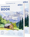 2 Pack Watercolor Paper Pad, 8x10 140lb/300g Water Color Paper, 20 Sheets Cold Press Drawing Painting Paper Sketchbook Notebook, Art Supplies for Watercolors Marker, Sketch Book for Kids Adults