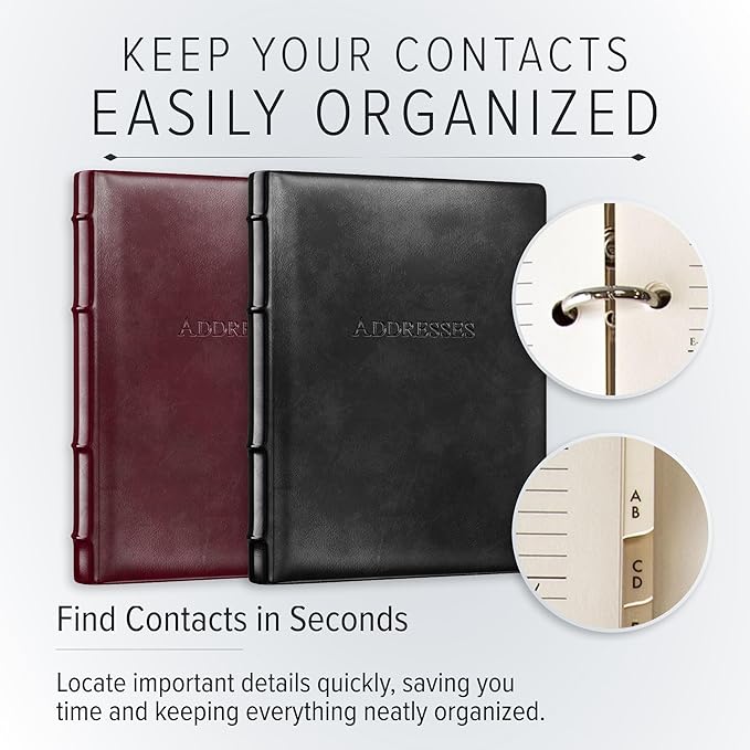 Gallery Leather Desk Address Book - 9" x 7" - Acadia Hydrangea
