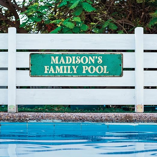 Custom Rustic Sign, Personalized Decor Street Signs Gift, 32x8 Inches, ACM, Fade Resistant, Made in USA