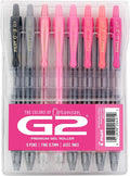 Pilot G2 Premium Gel Roller Pens, G2 Boost Pink Pens Pack, The Colors of Optimism, 8 Pack Pouch, Fine Point 0.7 mm, Assorted