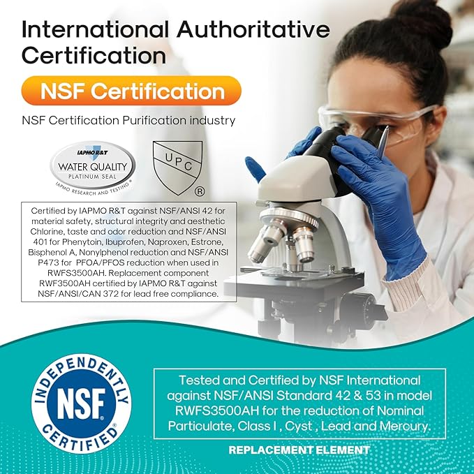 ICEPURE PRO ADQ73613401 NSF401&473&53&42 Certified Replacement for LG LT800P, LT800PC, Kenmore 9490, ADQ736134 ADQ73613402 ADQ75795104 LSXS26326S Refrigerator Water Filter and LT120F Air Filter 2Combo