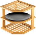 RoyalHouse Bamboo 3-Tier Corner Shelf Organizer for Countertop & Kitchen Cabinet, Space Organizer for Kitchen and Bathroom