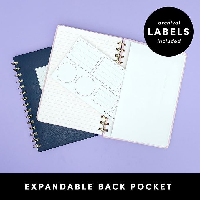 PAPERAGE Lined Spiral Journal Notebook — Yellow, 3 Pack