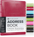 Gallery Leather Desk Address Book - 9" x 7" - Acadia Wild Rose