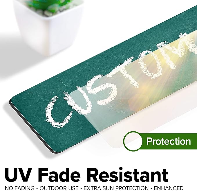 Custom Sign, Custom Street Sign, 11 Font Colors, 13 Font Styles, 4 Hole Options, 22 Sizes, 3x12 Inches, Rust Free DiBound, Fade Resistant, Made in USA by My Sign Center (Chalkboard Green)