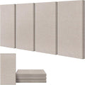UMIACOUSTICS 4 PCS Acoustic Panels, 2“ Thick 23.6" x 11.8" Fiberglass Sound Wall Panels, Sound Absorbing Panels for Home Studios, Office, Theater. Light Camel