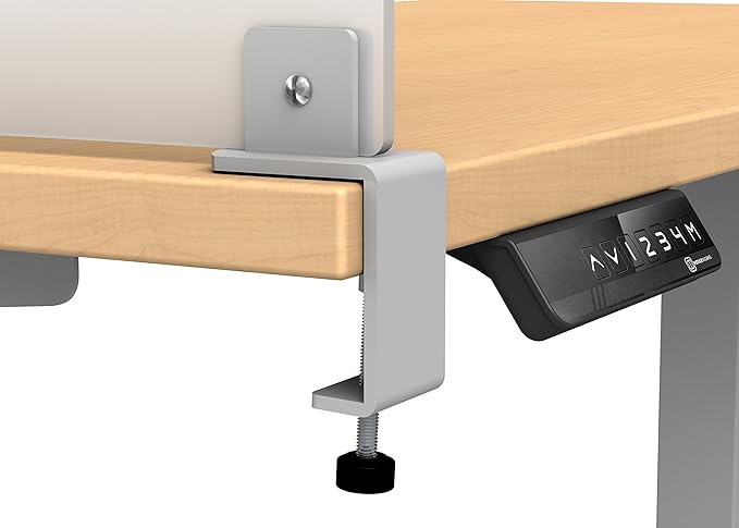 Desk Divider for Students and Desk Privacy Panel. Office Partitions and Ideal Cubicle Light Shield. Frosted Acrylic Clamp-on Desk Partition - 29” W x 22”H Divider