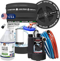 Safetech Tankless Water Heater Flushing Kit with 5-Gallon Screw-Top Lid, Premium Hoses, 1/6 HP Pump, and Concentrated Vinegar