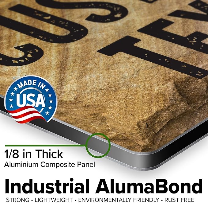 Custom Sign, Custom Street Sign, 11 Font Colors, 13 Font Styles, 4 Hole Options, 22 Sizes, 10x14 Inches, Rust Free DiBound, Fade Resistant, Made in USA by My Sign Center (Stone)