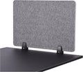 Stand Up Desk Store ReFocus Raw Clamp-On Acoustic Desk Divider Mounted Privacy Panel to Reduce Noise and Visual Distractions (Castle Gray, 23.6" x 16")