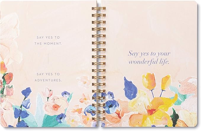 Compendium Spiral Notebook - Life Is Beautiful — A Designer Spiral Notebook with 192 Lined Pages, College Ruled, 7.0”W x 9.25”H