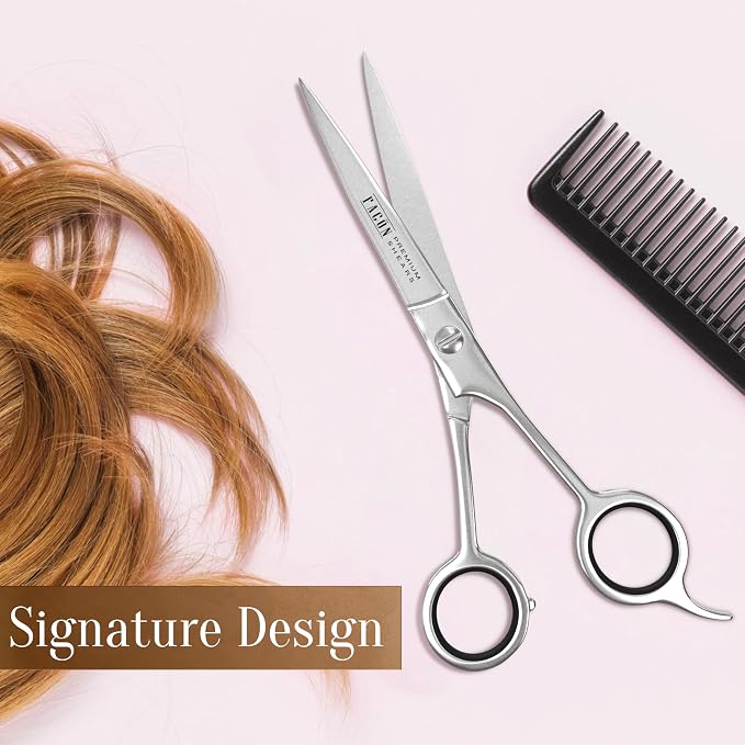 Facón Hair Cutting Scissors - Professional Hair Scissors 6.5 Inch Razor Edge Barber Shears Salon Hair Cutting Shears - Japanese Stainless Steel - Precision Cutting Premium Shears for Men, Women & Kids