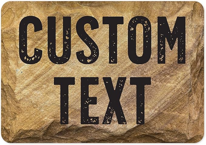 Custom Sign, Custom Street Sign, 11 Font Colors, 13 Font Styles, 4 Hole Options, 22 Sizes, 7x10 Inches, Rust Free DiBound, Fade Resistant, Made in USA by My Sign Center (Stone)