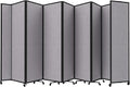 Versare Room Divider 360 Portable Wall Partition | Folding Panels | Large Freestanding Divider | Locking Wheels | Temporary Room Separator