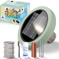Solar Pool Ionizer for Above Ground, Solar Powered Floating Copper Purifier, Reduce Chlorine 85% Up to 45,000 Gallons, Swimming Pools Water Cleaner for In-ground Pools and Spas (Green)
