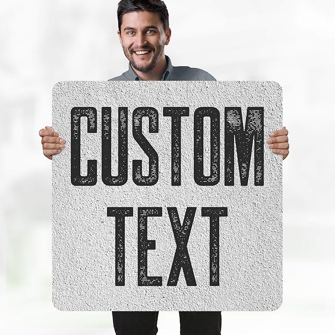 Custom Sign, Custom Street Sign, 11 Font Colors, 13 Font Styles, 4 Hole Options, 22 Sizes, 30x30 Inches, Rust Free DiBound, Fade Resistant, Made in USA by My Sign Center (Concrete)
