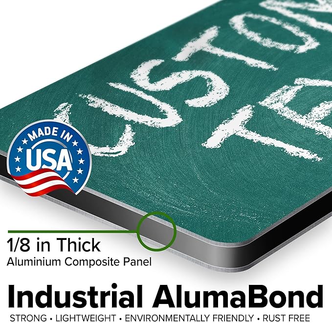 Custom Sign, Custom Street Sign, 11 Font Colors, 13 Font Styles, 4 Hole Options, 22 Sizes, 6x12 Inches, Rust Free DiBound, Fade Resistant, Made in USA by My Sign Center (Chalkboard Green)