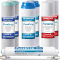 PureDrop PDR-F8U 50 GPD Reverse Osmosis Water Filter 1-Year Replacement Cartridges for RTW5U 6-Stage RO Water Filtration System with UV light Filter, 8 Pieces