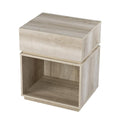 Mortayne Side Table with Charging Station - Transitional Design, Brown Finish - Ideal for Living Room, Bedroom (OC1106906)