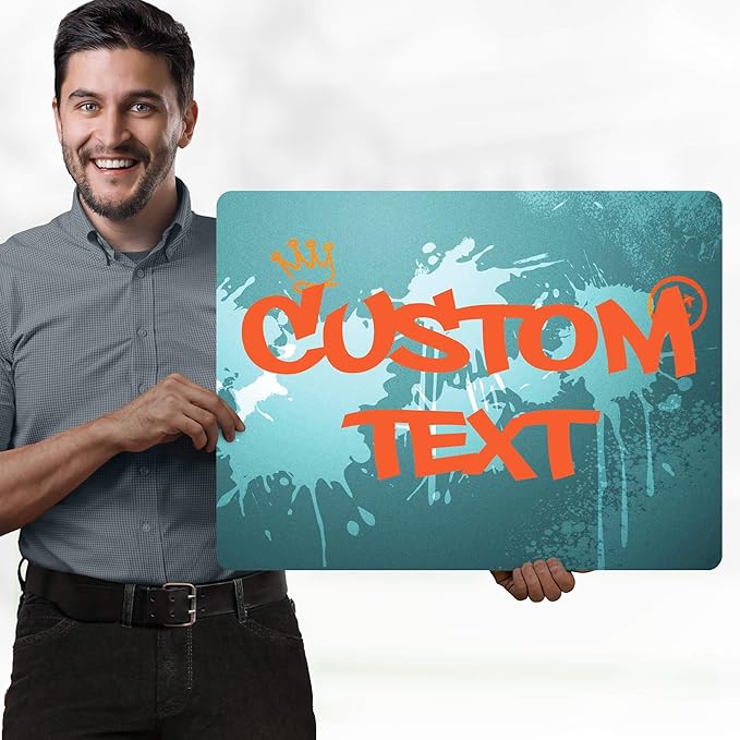 Custom Sign, Custom Street Sign, 11 Font Colors, 13 Font Styles, 4 Hole Options, 22 Sizes, 18x24 Inches, Rust Free DiBound, Fade Resistant, Made in USA by My Sign Center (Graffiti)