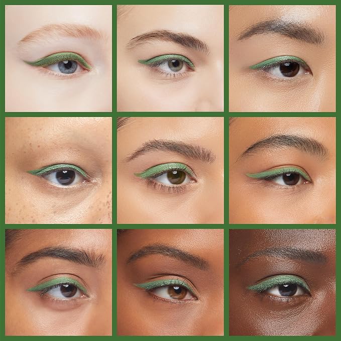Palladio Wooden Eyeliner Pencil, Thin Pencil Shape, Easy Application, Firm yet Smooth Formula, Perfectly Outlined Eyes, Contour and Line, Long Lasting, Rich Pigment, Lime Green