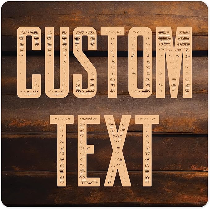 Custom Sign, Custom Street Sign, 11 Font Colors, 13 Font Styles, 4 Hole Options, 22 Sizes, 36x36 Inches, Rust Free DiBound, Fade Resistant, Made in USA by My Sign Center (Vintage Wood)