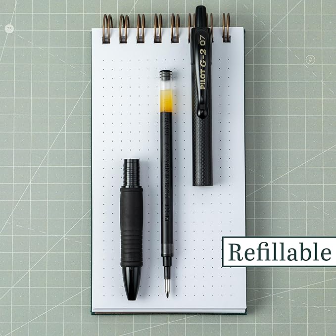 Pilot, G2 Edge Premium Gel Roller Pens, Fine Point 0.7 mm, Gel Pens Black Ink, Pack of 12 - Ideal for School, Journaling & Office Writing