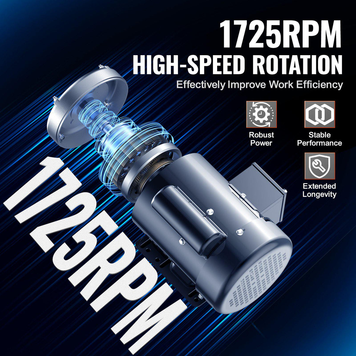 0.75HP Electric Motor 1725 rpm, AC 115V/230V, 56 Frame, Air Compressor Motor Single Phase, 5/8" Keyed Shaft, CW/CCW Rotation for Agricultural Machinery and General Equipment